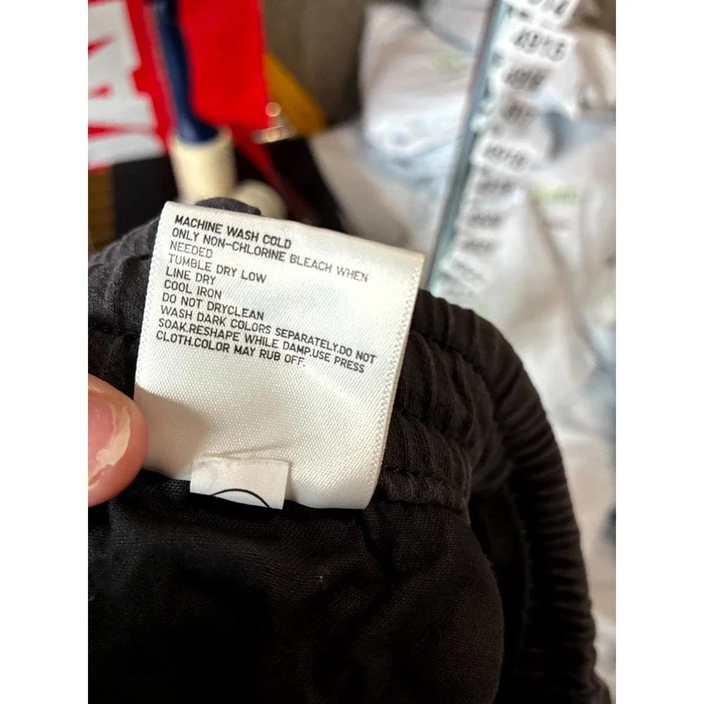 Uniqlo Washed Jersey Ankle Pants Mens S Charcoal Gray Cotton Stretch Drawstring